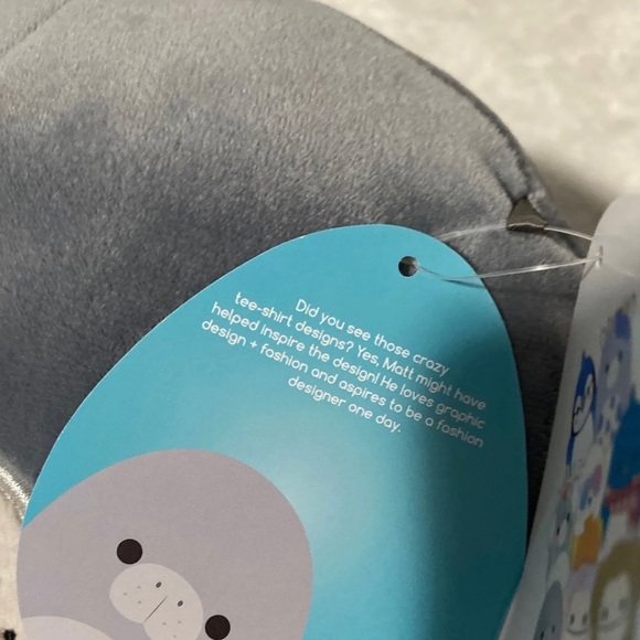 SOLD Matt the manatee 8" Squishmallow NWT - Picture 3 of 3